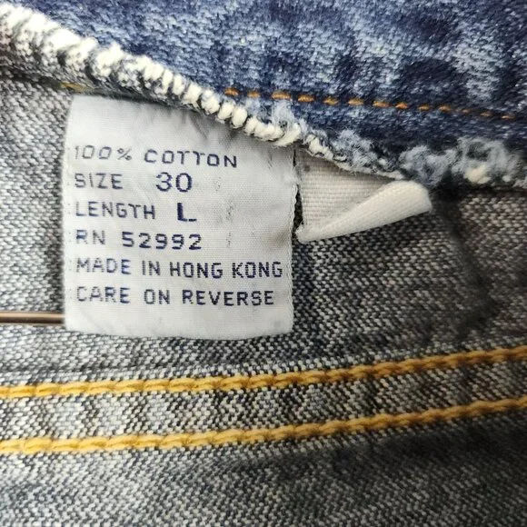 VTG 80s Jordache Women's *Size 2/3 Blue Denim Pleated High Waist Paper Bag Jeans - Picture 9 of 10